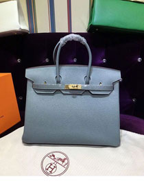 Hermes top togo leather birkin 30 bag H30-2 light blue