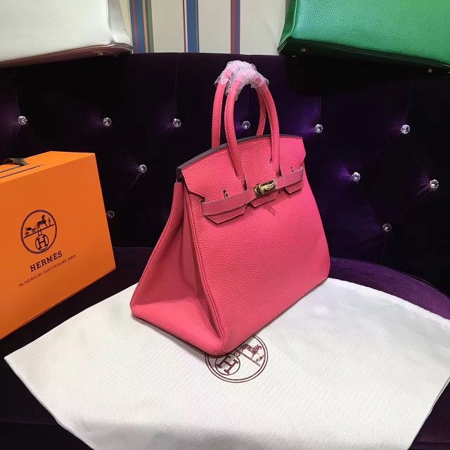 Hermes top togo leather birkin 30 bag H30-2 watermelon red