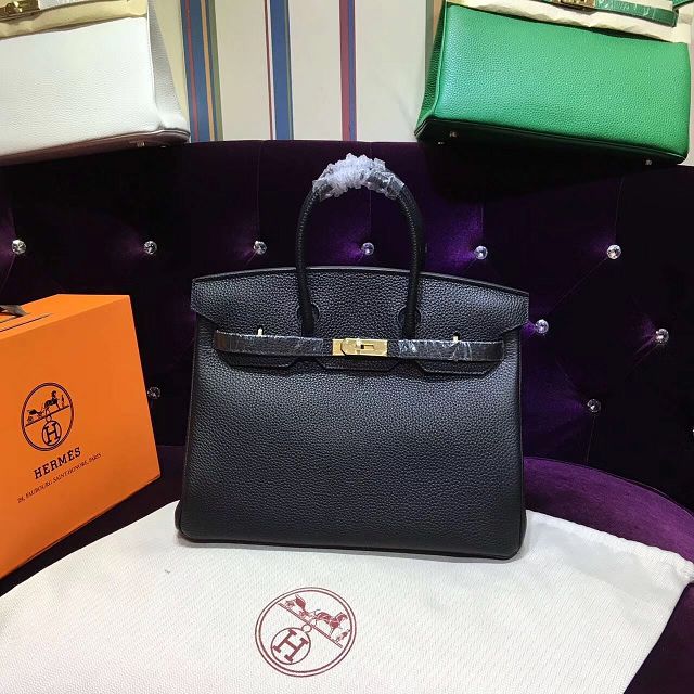 Hermes top togo leather birkin 35 bag H35-2 black