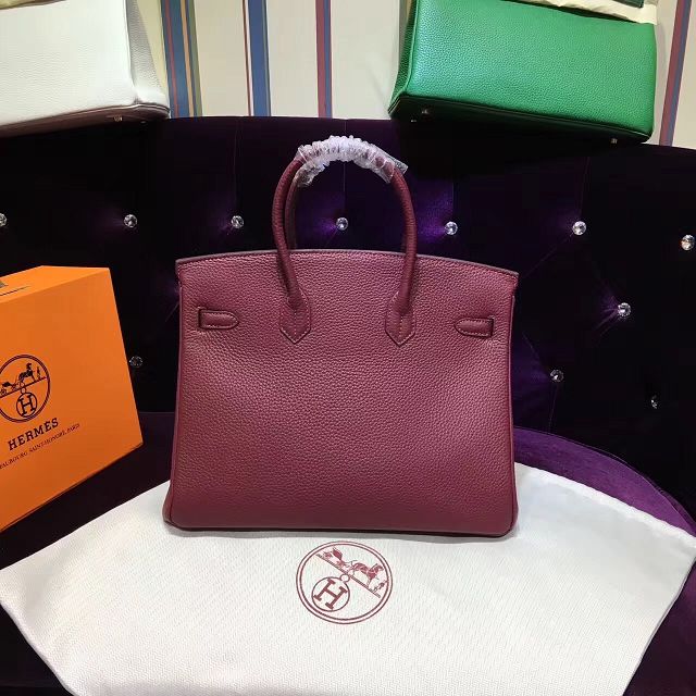 Hermes top togo leather birkin 35 bag H35-2 burgundy