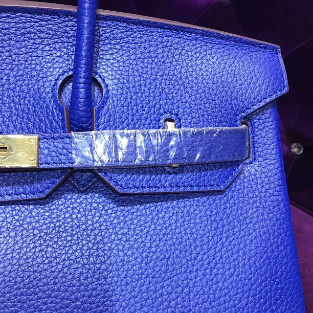 Hermes top togo leather birkin 35 bag H35-2 electric blue