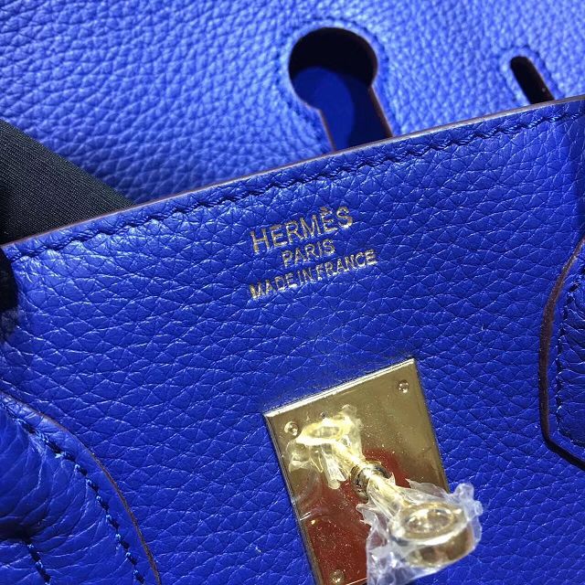 Hermes top togo leather birkin 35 bag H35-2 electric blue