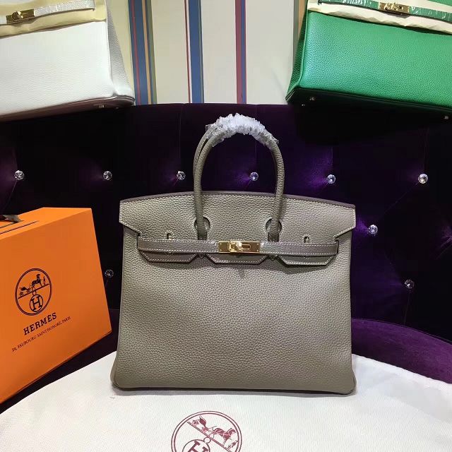 Hermes top togo leather birkin 35 bag H35-2 gray