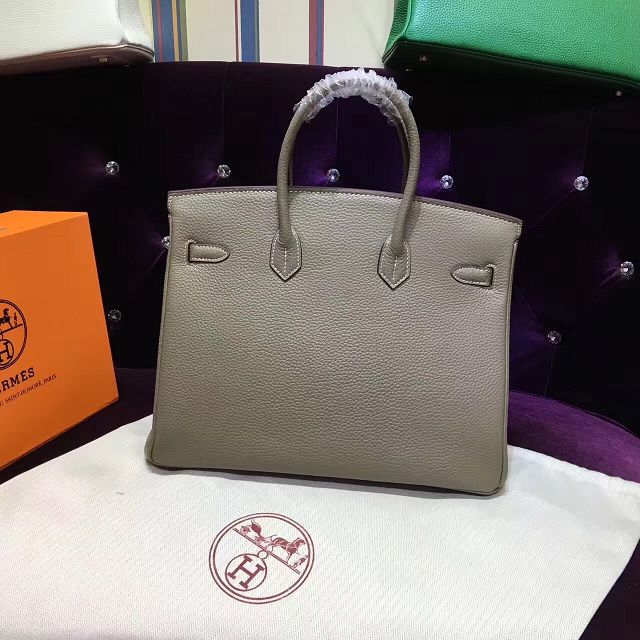 Hermes top togo leather birkin 35 bag H35-2 gray