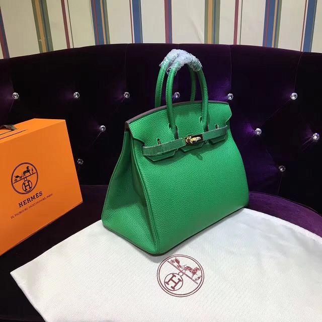 Hermes top togo leather birkin 35 bag H35-2 green