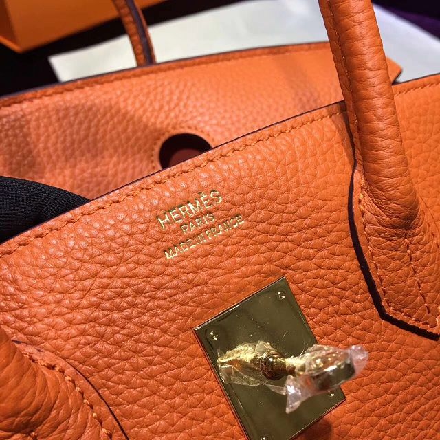 Hermes top togo leather birkin 35 bag H35-2 orange