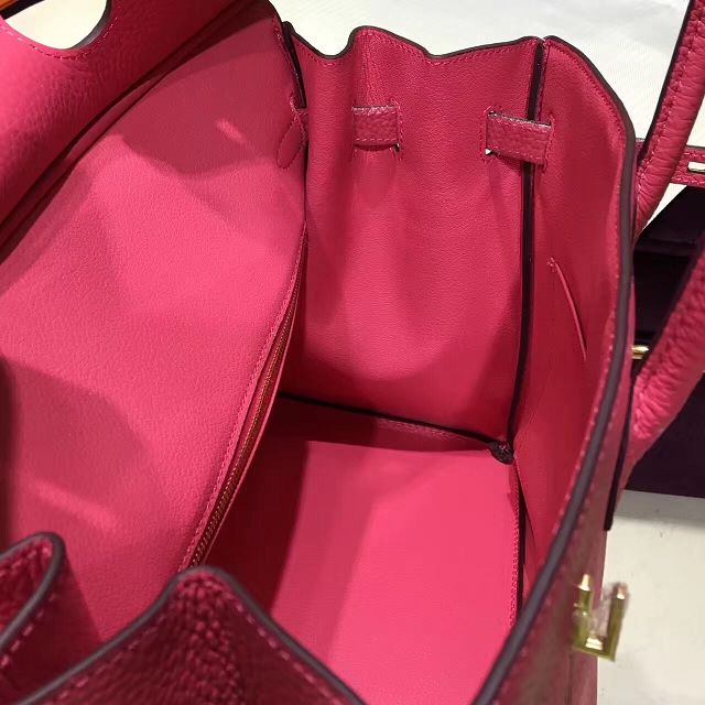 Hermes top togo leather birkin 35 bag H35-2 rose red