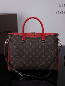 Louis Vuitton original monogram canvas pallas M42810 red