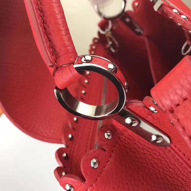 2017 Louis vuitton original taurillon leather capucines PM M54565 red