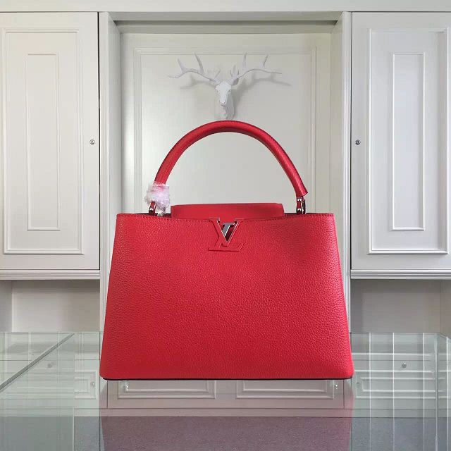 Louis vuitton original taurillon leather capucines BB M94754 red