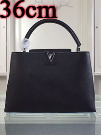 Louis vuitton original taurillon leather capucines MM M94736 black 