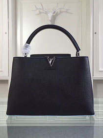 Louis vuitton original taurillon leather capucines pm M42242 black