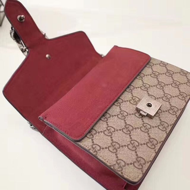 2017 GG dionysus Supreme mini bag 421970 bordeaux