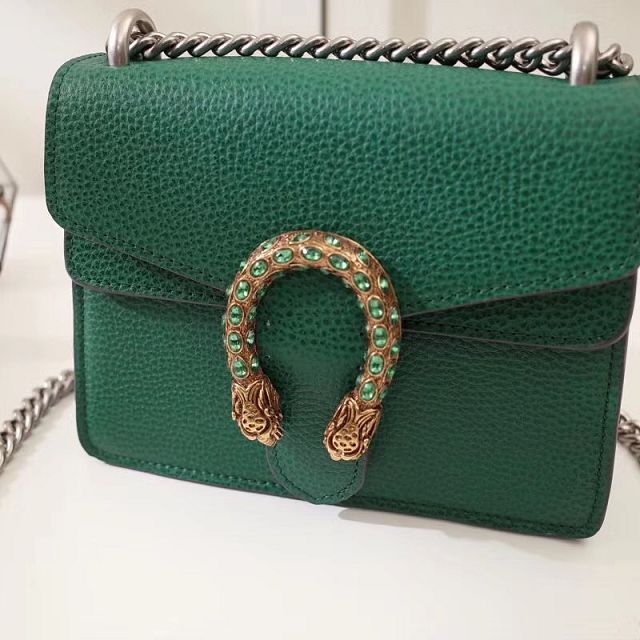  GG original leather dionysus mini shoulder bag 421970 green