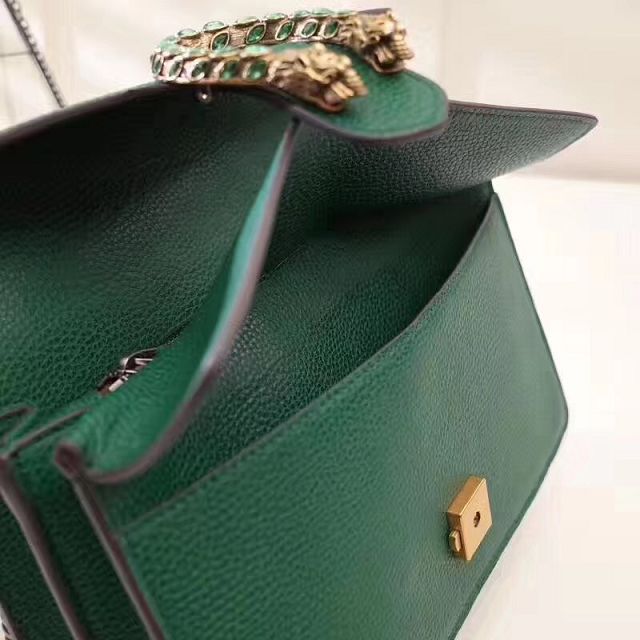 GG original calfskin dionysus medium shoulder bag 400249 green