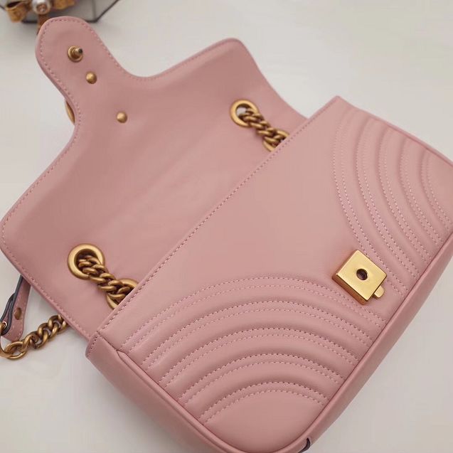 GG original calfskin marmont mini bag 446744 pink