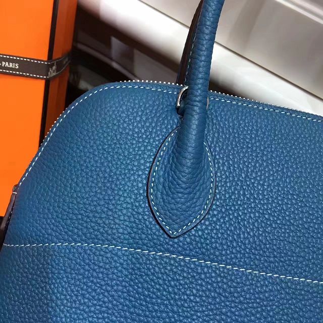 Hermes calfskin medium bolide 31 bag B31 lake blue