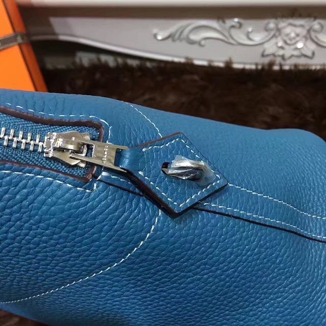 Hermes calfskin medium bolide 31 bag B31 lake blue