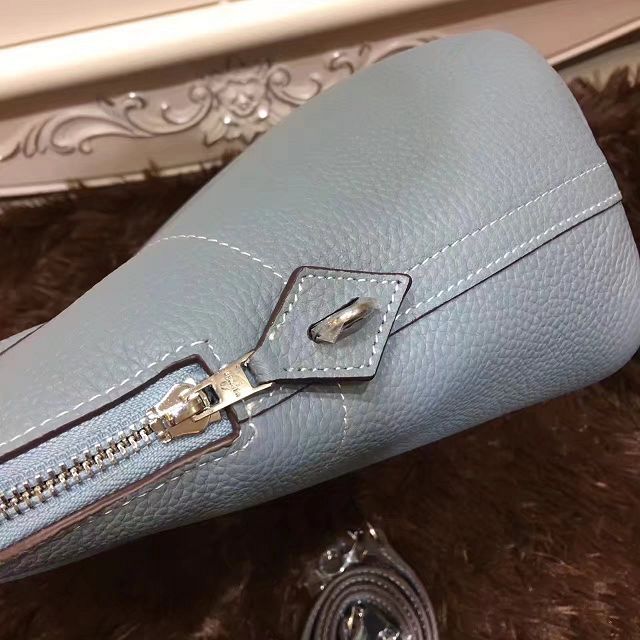 Hermes calfskin medium bolide 31 bag B31 light blue