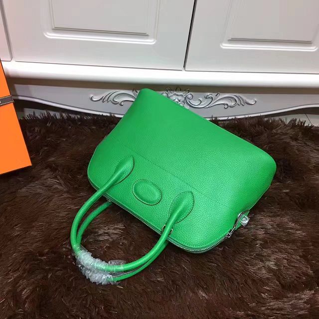 Hermes calfskin small bolide 27 bag B27 green