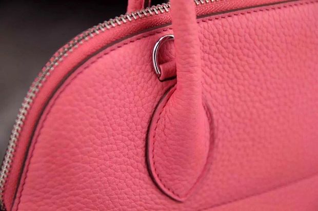 Hermes original togo leather small bolide 27 bag B027 pink