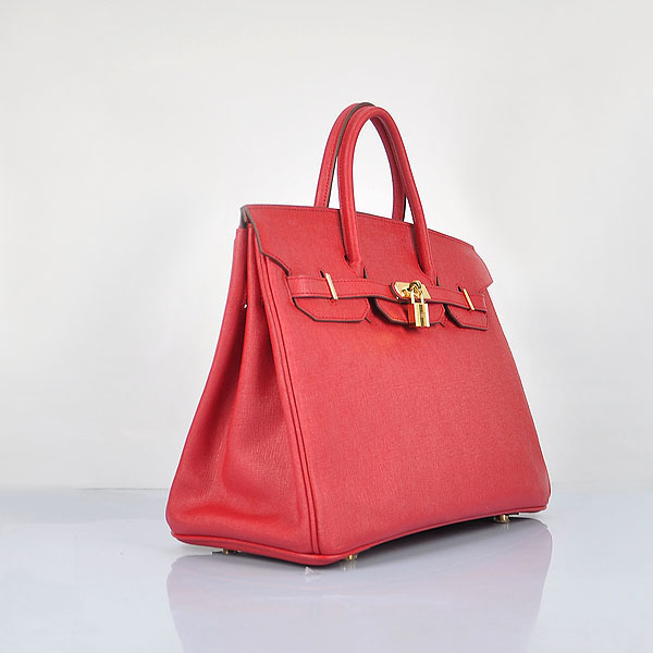 Hermes original epsom leather birkin 35 bag H35-3 red