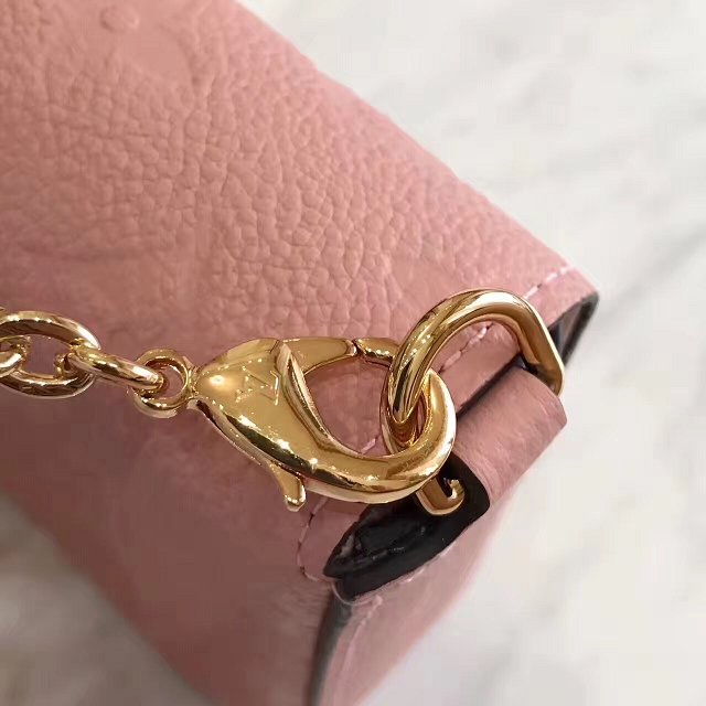 Louis vuitton original monogram empreinte pochette felicie M64064 pink