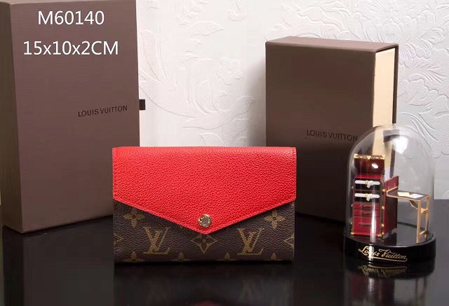 Louis Vuitton monogram canvas pallas wallet M60140 red