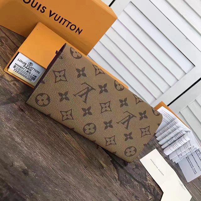 Louis Vuitton monogram reverse emilie wallet m60696 burgundy