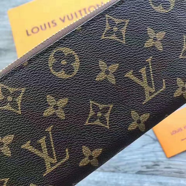 Louis vuitton monogram canvas clemence wallet m60742 burgundy