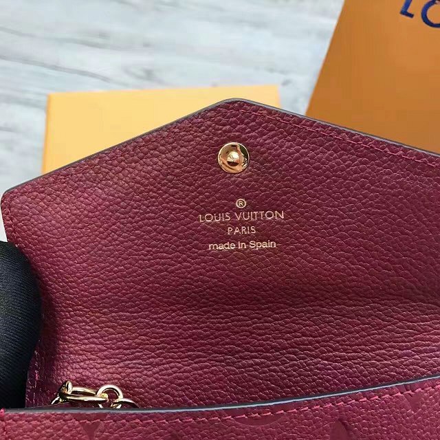 Louis vuitton monogram empreinte key pouch m61247 burgundy