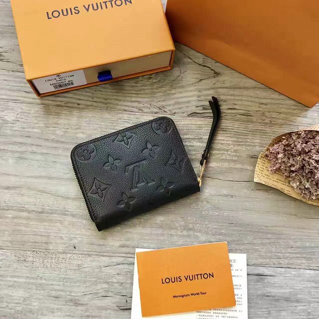 Louis vuitton monogram empreinte zippy coin purse M60574 black