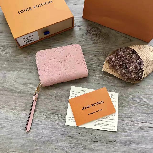 Louis vuitton monogram empreinte zippy coin purse M60740 pink