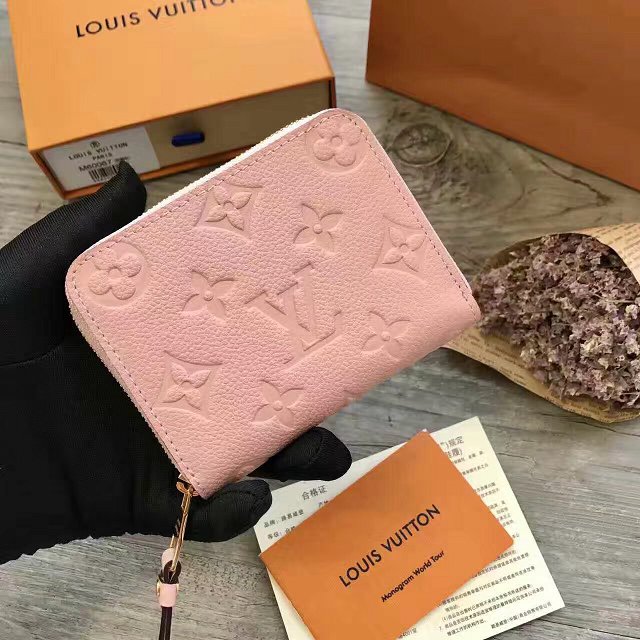 Louis vuitton monogram empreinte zippy coin purse M60740 pink