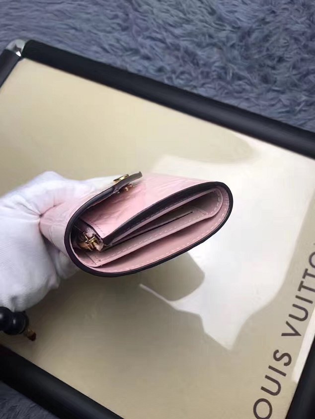 Louis vuitton monogram vernis leather victorine wallet M62428 pink