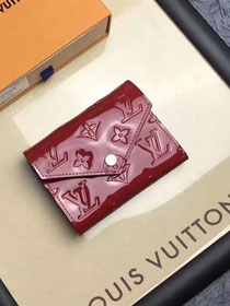 Louis vuitton monogram vernis leather victorine wallet M62429 red