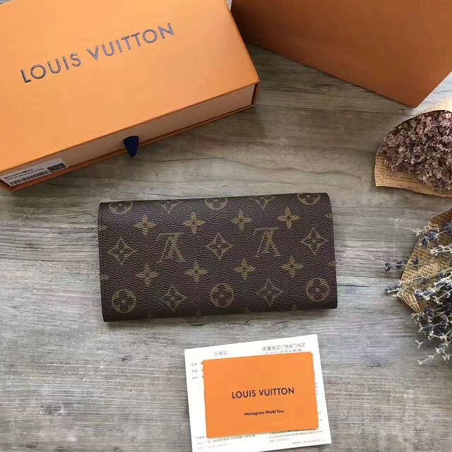 Louis Vuitton monogram canvas emilie wallet M62011 orange