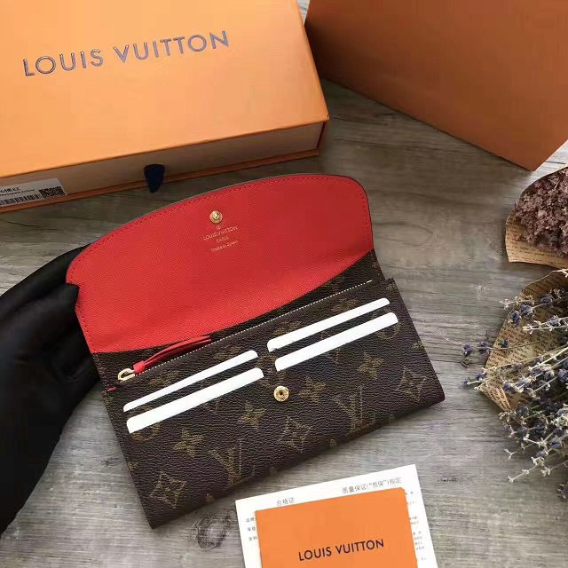 Louis Vuitton monogram canvas emilie wallet M62011 orange