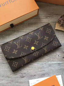 Louis Vuitton monogram canvas emilie wallet m64301 yellow