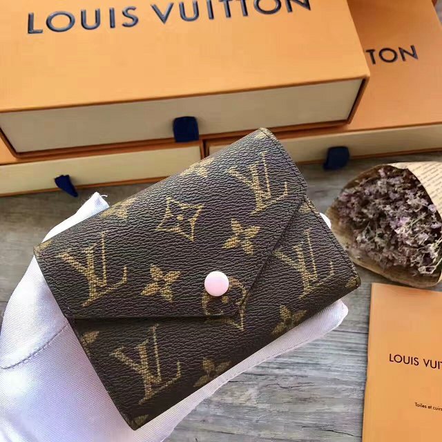 Louis vuitton monogram canvas victorine wallet M41938 light pink