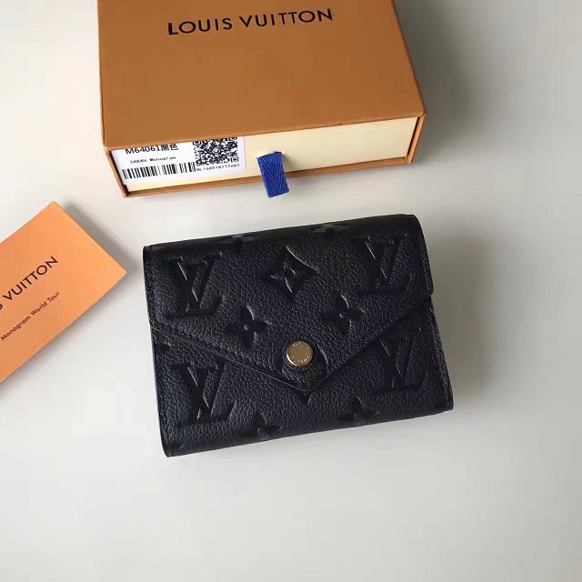 Louis vuitton monogram empreinte victorine wallet M64061 black