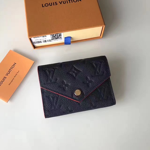 Louis vuitton monogram empreinte victorine wallet M64577 deep blue