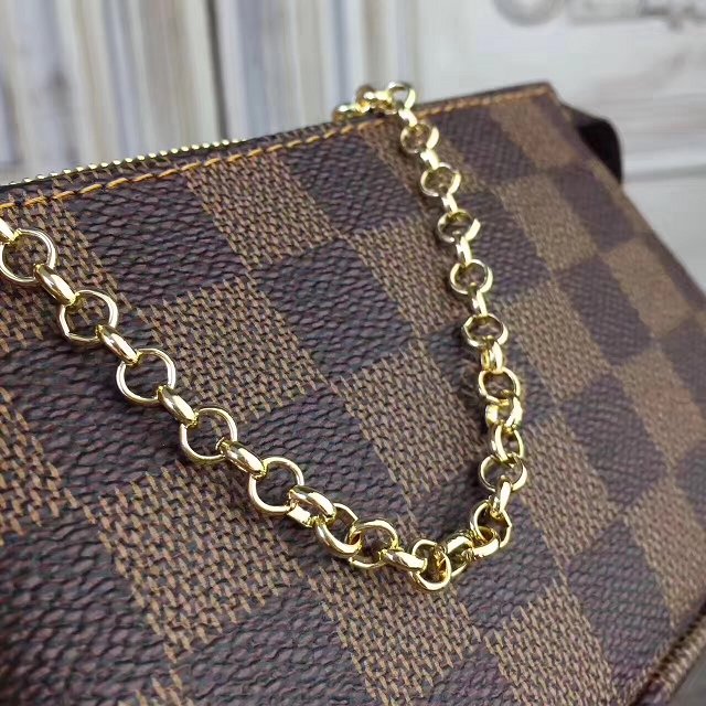 2017 louis vuitton origianl damier ebene mini pochette accessoires N58009