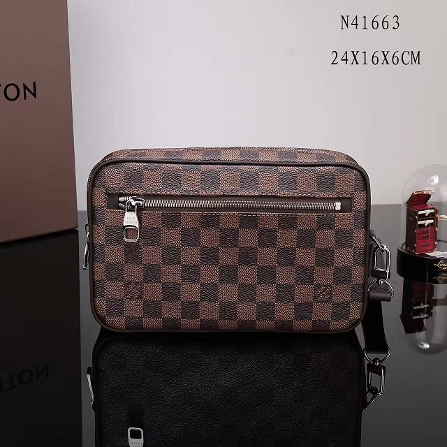 Louis vuitton damier ebene kasai clutch N41663 