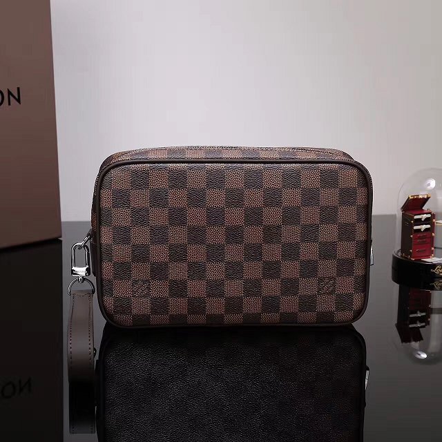 Louis vuitton damier ebene kasai clutch N41663 