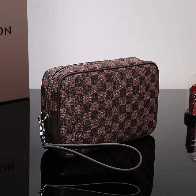 Louis vuitton damier ebene kasai clutch N41663 