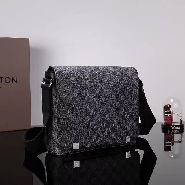 Louis vuitton damier ebene messenger bag N41028 black