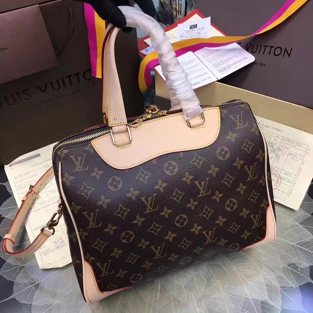 Louis vuitton original monogram canvas retiro bag M50056 beige