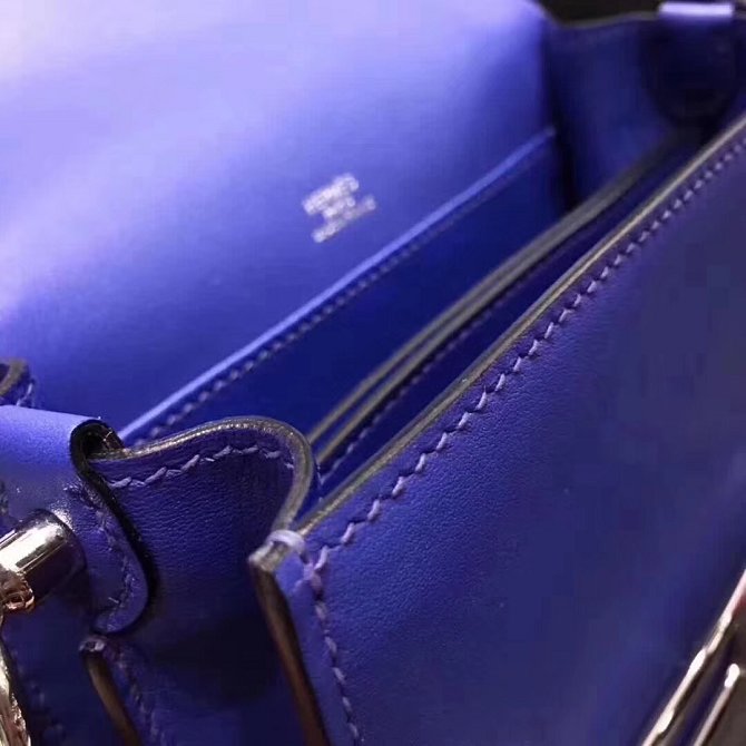  Hermes original swift leather roulis bag R018 electric blue