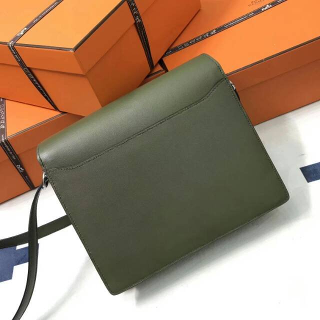 Hermes original swift leather roulis bag R018 olive